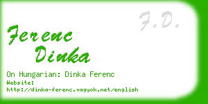 ferenc dinka business card